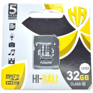 Hi-Rali microSDHC class 10 UHS-I U3 32Gb + SD adapter