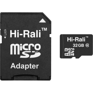 Tarjeta de memoria Hi- Rali microSDHC class 10 + SD adapter