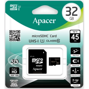 Apacer microSDHC UHS-I Class 10 32GB + SD adapter