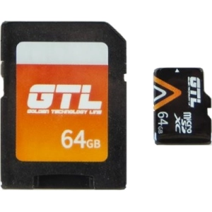 Tarjeta de memoria GTL microSDXC class 10 UHS-I 64GB + SD adapter