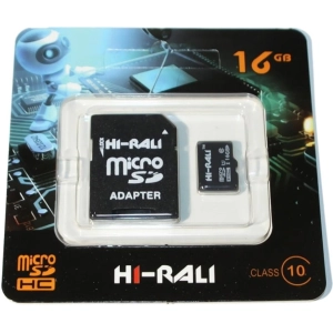 Hi-Rali microSDHC class 10 UHS-I U1 + SD adapter