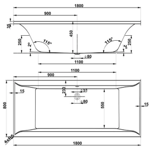 Vagnerplast Veronela 180x80