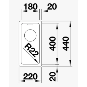 Fregadero Blanco Andano 180-U 518301