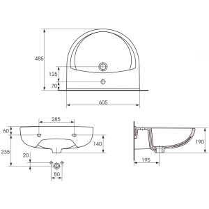 Cersanit President P 60 S-UM-P60/1-w