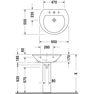 Lavabo Duravit Darling New 262165