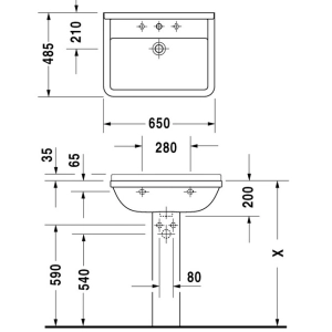 Lavabo Duravit Starck 3 030065