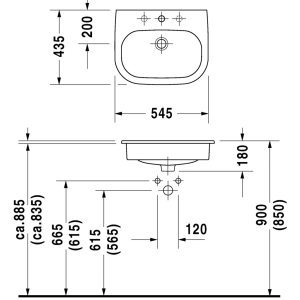 Lavabo Duravit D-Code 033754