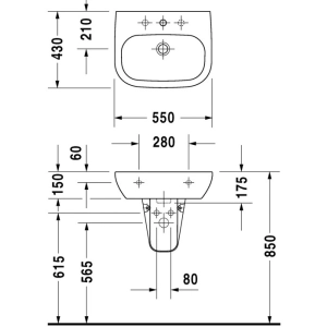 Lavabo Duravit D-Code 231055