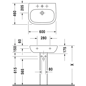 Lavabo Duravit D-Code 231060