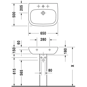 Lavabo Duravit D-Code 231065