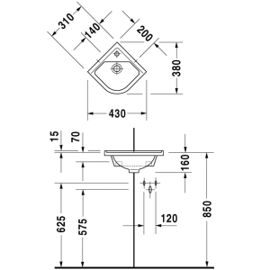 Lavabo Duravit Starck 3 075244