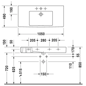 Lavabo Duravit Vero 032910