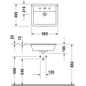 Lavabo Duravit Starck 3 030256