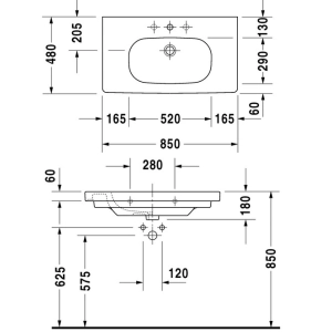 Lavabo Duravit D-Code 034285