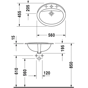 Lavabo Duravit Duraplus 047256