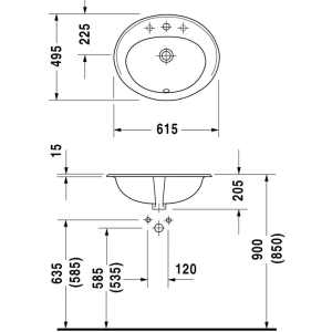 Lavabo Duravit Duraplus 047262