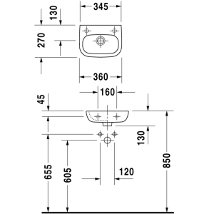 Lavabo Duravit D-Code 070536