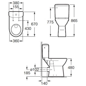 Inodoro Roca Access A342236000