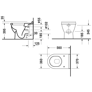 Inodoro Duravit Starck 3 0124090000