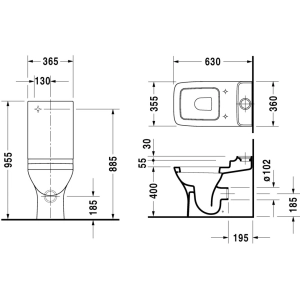 Inodoro Duravit PuraVida 2119090000