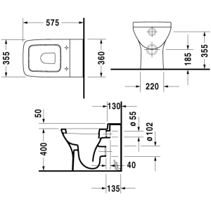 Inodoro Duravit PuraVida 2132090000