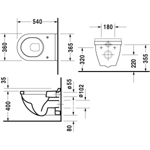 Inodoro Duravit Starck 3 2200090000