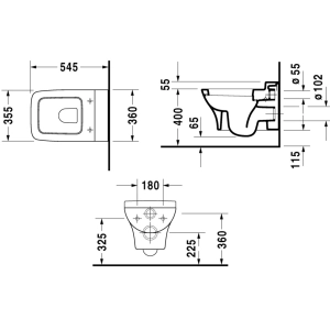 Inodoro Duravit PuraVida 2219090000