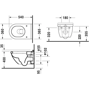 Inodoro Duravit Starck 3 2225090000