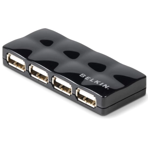 Lector de tarjetas / USB-concentrador Belkin Hi-Speed USB 2.0 4-Port Mobile Hub