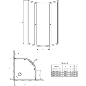 Radaway Classic A1700 A80