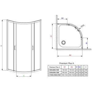 Radaway Premium Plus A1900 A80