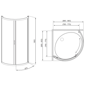 Radaway Premium Plus B90