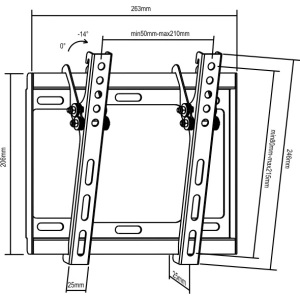 Soporte/Montaje Brateck LP34-22T