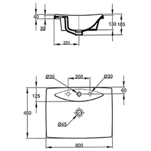 Lavabo Jacob Delafon Escale E1289-00