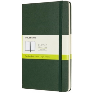 Bloc de notas Moleskine Plain Notebook Large Green