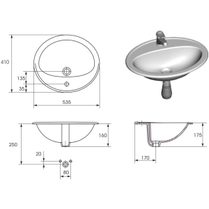 Cersanit Calla 54 S-UM-Cl/1-w