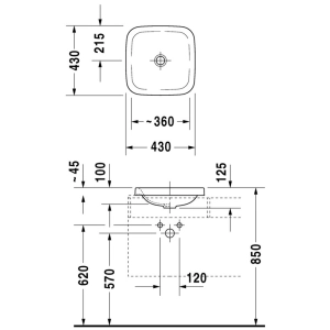 Lavabo Duravit DuraStyle 037243