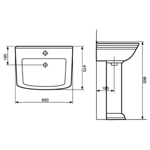 Lavabo Devit Retro 1010127