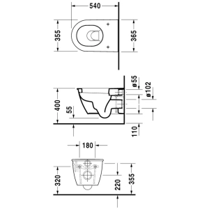 Inodoro Duravit Darling 2545090000