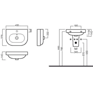 Lavabo Hatria Daytime YXBM