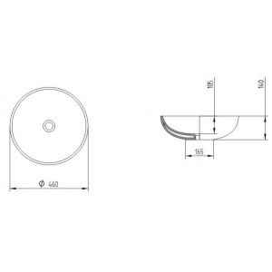 Lavabo AeT Orizzonti Thin Tondo L241