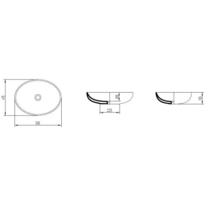 Lavabo AeT Orizzonti Thin Ovale L243