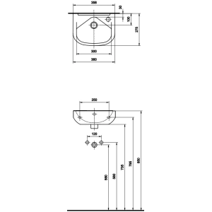 Lavabo Kolo Primo 36 K82236