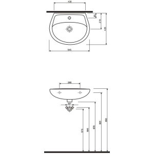 Lavabo Kolo Idol 55 M11155