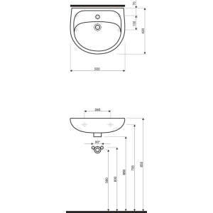 Lavabo Kolo Solo 50 71151