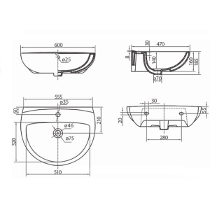 Lavabo Kolo Freja 60 L71160