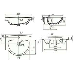 Lavabo Kolo Freja 65 L71965