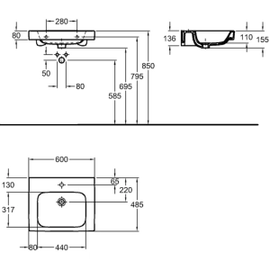 Lavabo Kolo Modo 60 L31960