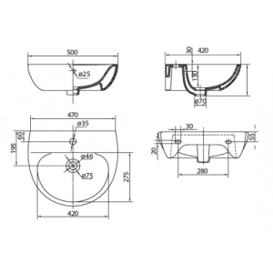 Lavabo Kolo Runa 50 L81150