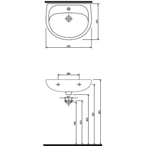 Lavabo Kolo Solo 60 71163